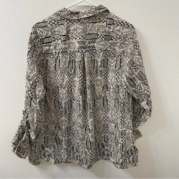 Appleseed’s Aztec blouse tan xl - Picture 2 of 3